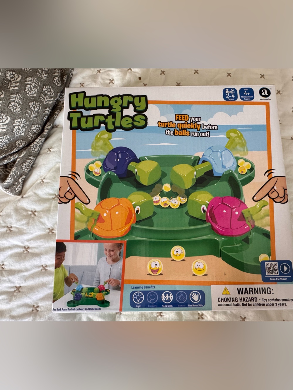 New! Hungry Turtles Kids Game - Colorful Green Playset
